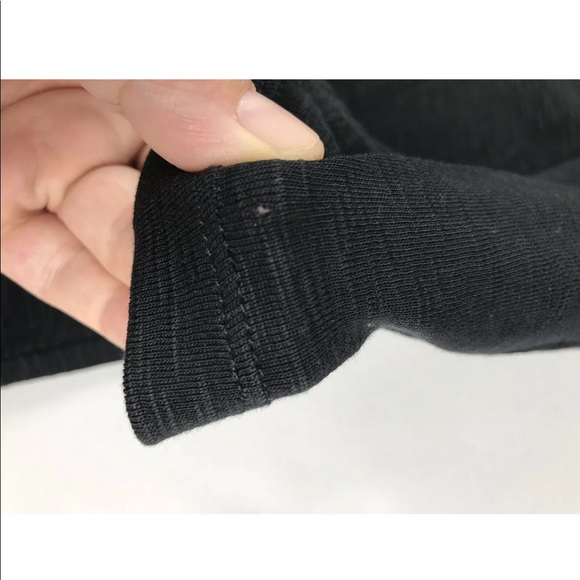 J Jill Black Button Back Tunic Tee Top Pima SZ M - Picture 3 of 7